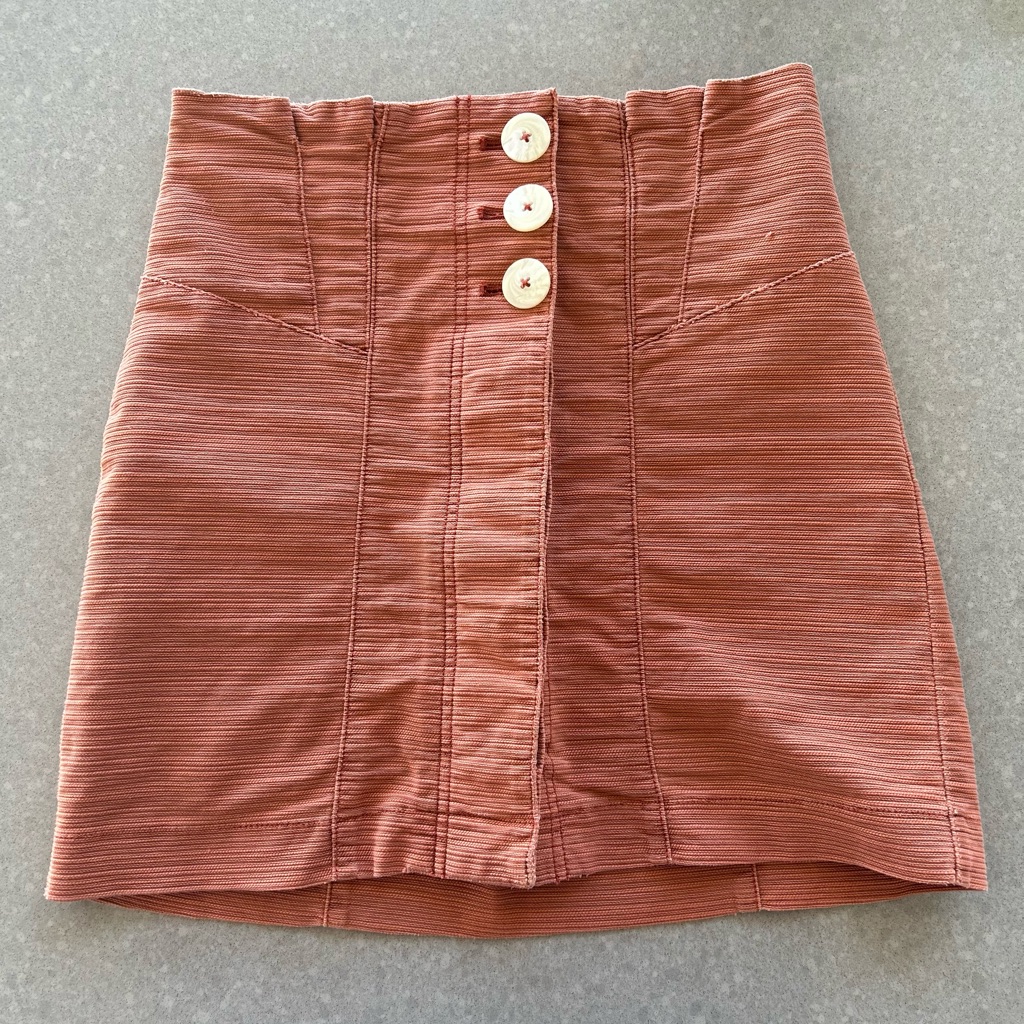 Free People “Every Minute Every Hour” Skirt, Terra Cotta Color
